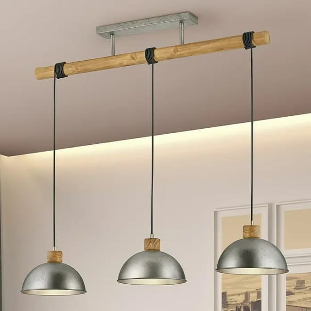 Trio Deckenlampe Delhi Nickel antik 3-flammig Vintage E27