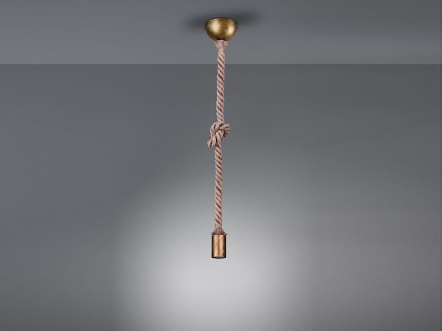 Trio Deckenlampe Rope Altmessing 1-flammig Retro 150 cm E27