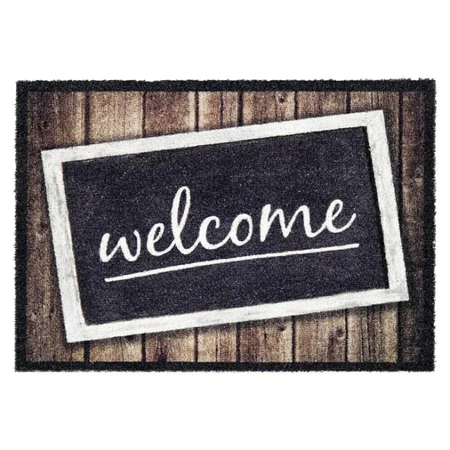 Astra Fußmatte Deco Brush ca. 50 cm x 70 cm Welcome Schild