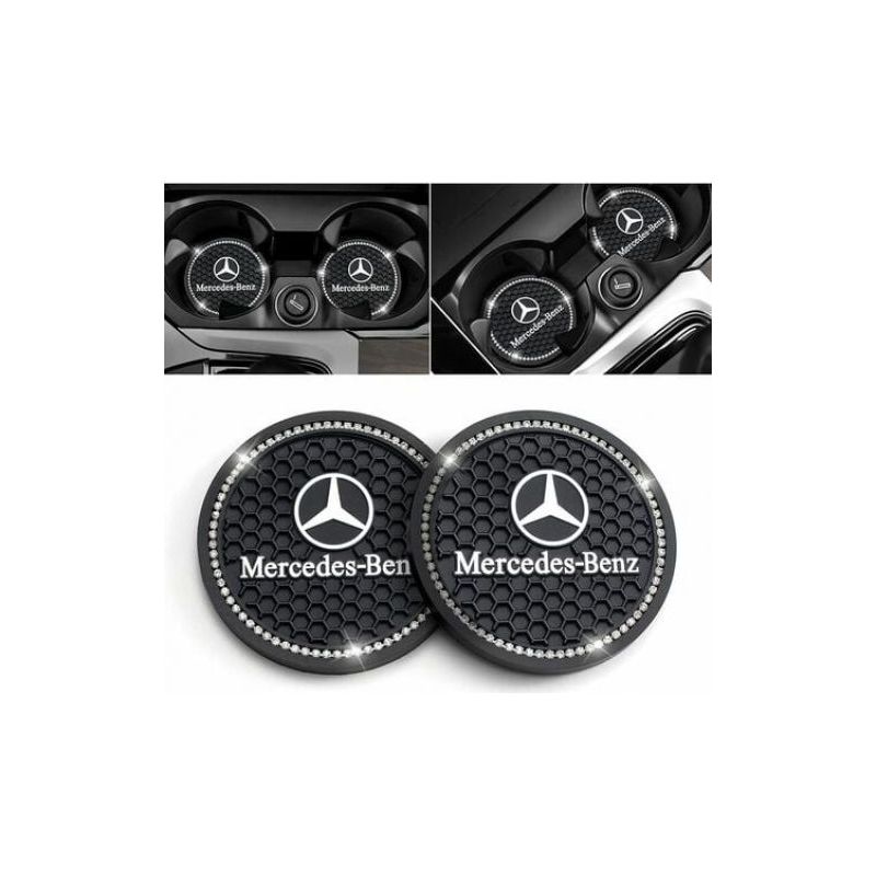 Auto-untersetzer – Rutschfester Silikonhalter – Passend Für Die Meisten Getränkehalter Im Auto – 7 Cm Durchmesser – Schwarz – 2er-pack