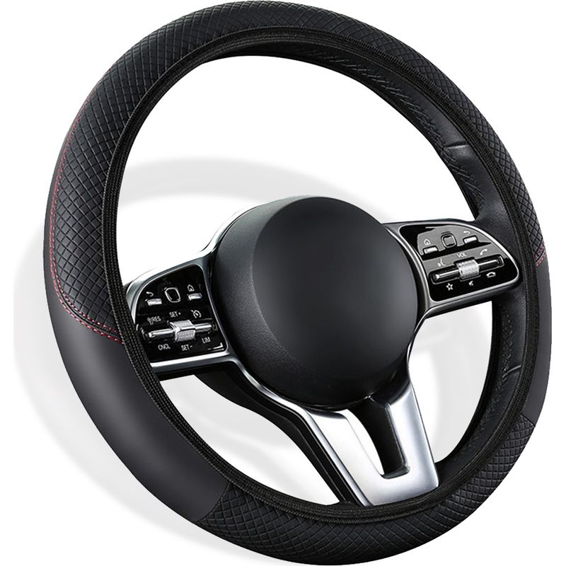 Lenkradbezug – Durchmesser 37 Bis 38 Cm – Rutschfeste, Matte Oberfläche – Atmungsaktiver Komfort – Ergonomische Form – 1 Stück
