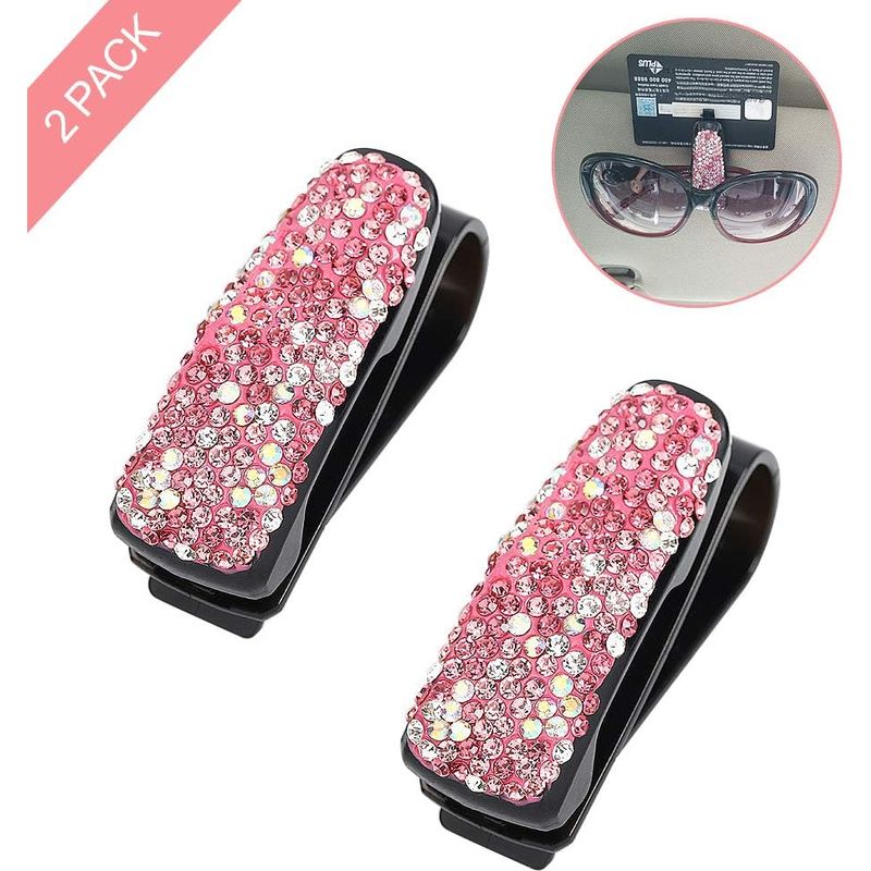 Sonnenbrillenhalter – Für Die Sonnenblende Im Auto – Kompatibel Mit Allen Fahrzeugmodellen – Aus Weichem Tpu – Mit Kartenfach – 2er-pack
