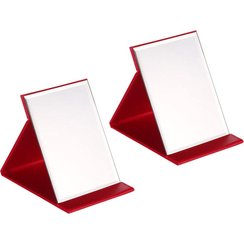 Rechteckiger Klappspiegel – 12 X 8 Cm – Für Reisen, Büro, Schminken – Tragbar, Taschenformat – 1 Stück