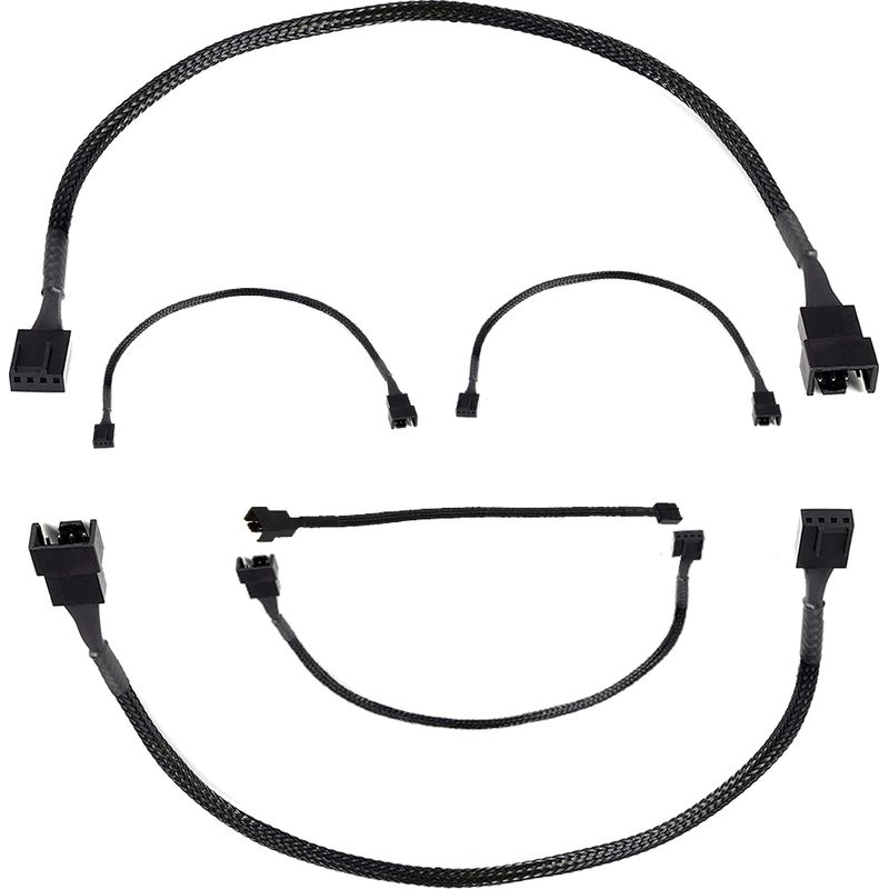 4-pin-lüfterverlängerungskabel – Kompatibel Mit Pwm- Und 3-pin-lüftern – Für Cpu- Und Pc-gehäuselüfter – Länge 26,5 Cm – 10er-pack