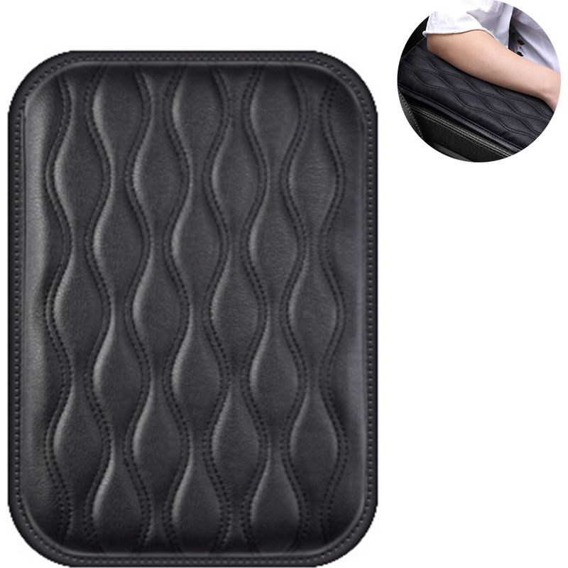 Mittelkonsolenkissen – Pu-leder Mit Memory-schaum – Universell Für Pkw, Suv, Lkw – 30 X 21 Cm – 1 Stück