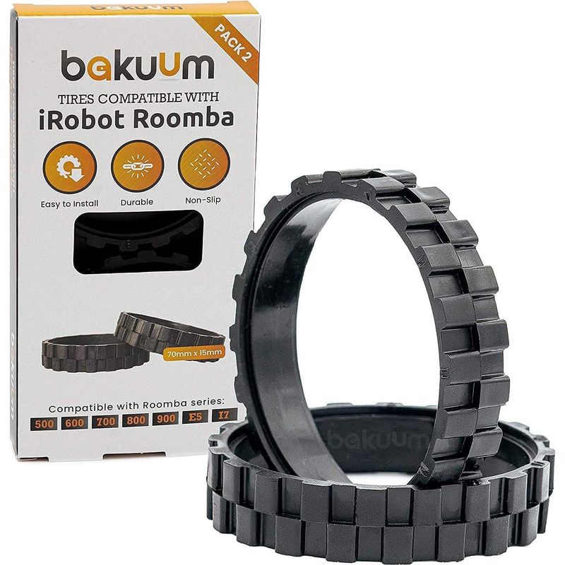 Ersatzräder Für Roomba Saugroboter Der Serien 500, 600, 700, 800 Und 900 – Rutschfest Und Mit Hoher Griffigkeit – Gummi – Hergestellt In Spanien – 2er-pack