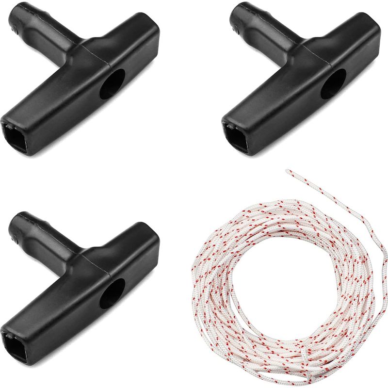 Anreißseil – Aufrollseil 3 Mm X 10 M – Zugstartgriff 7 Cm – Für Freischneider Und Heckenscheren – 4er-pack