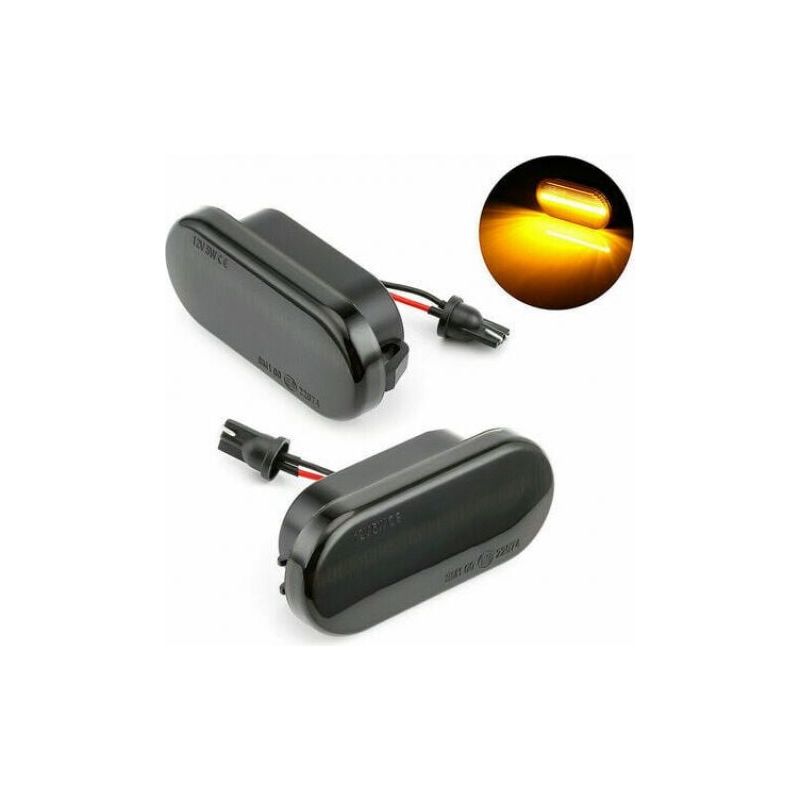 Dynamische Led-seitenmarkierungsleuchte – 11 X 6 X 4,5 Cm – Schwarzes Abs – Kompatibel Mit Vw, Seat, Skoda Und Ford – 2er-pack
