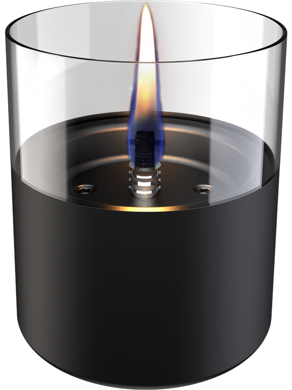 Tenderflame Tischfeuer Lilly Schwarz Glas 250 ml