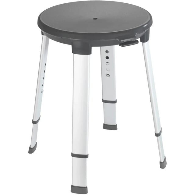 Wenko Duschhocker Secura Premium Anthrazit rund drehbar