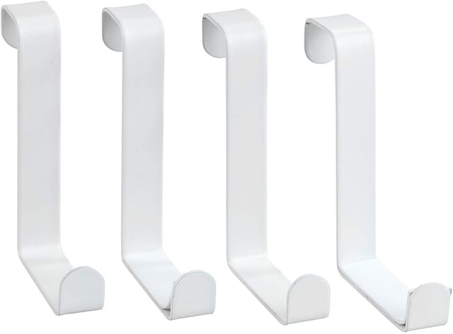 Wenko Türgarderobenhaken Weiß-matt 4er-Set