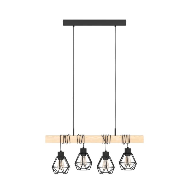 Eglo Pendelleuchte Townshend 5 Schwarz-Braun
