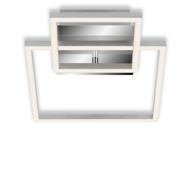 Briloner LED-Decken- und Wandleuchte eckig Chrom-Alu