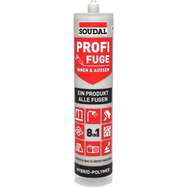 Soudal Dichtstoff Profi-Fuge 8-in-1 Hellgrau 280 ml