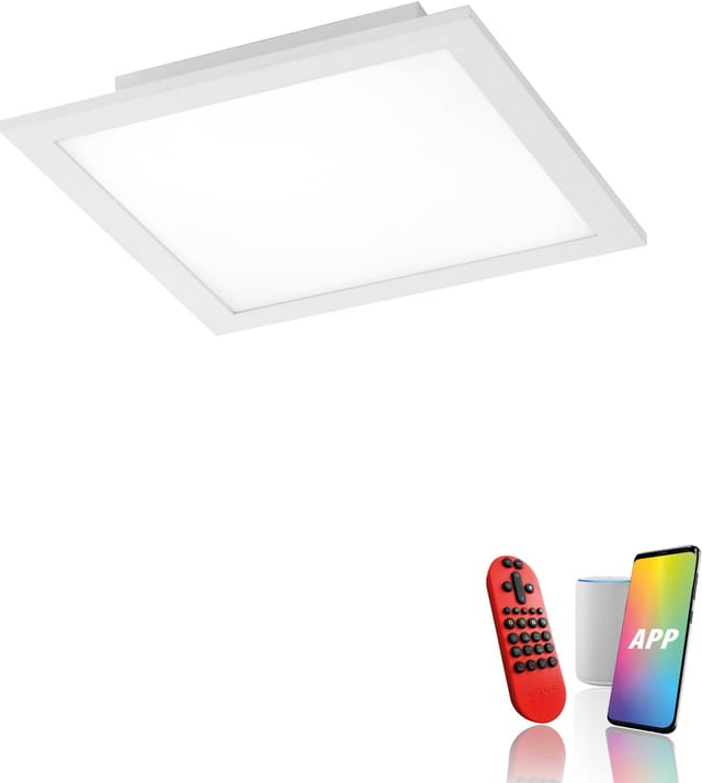 Just Light. LED-Panel Lolasmart-Flat Weiß App-steuerbar 30 x 30 cm