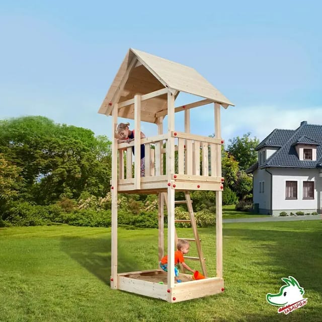 Tabaluga Drachenturm mit Satteldach Natur