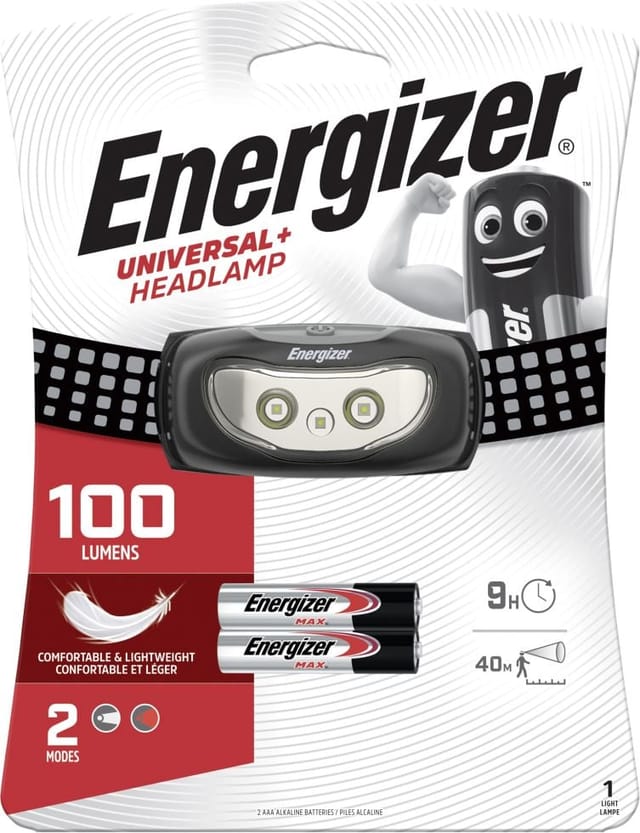 Energizer Kopflampe Universal + Headlamp 2xAAA inkl.