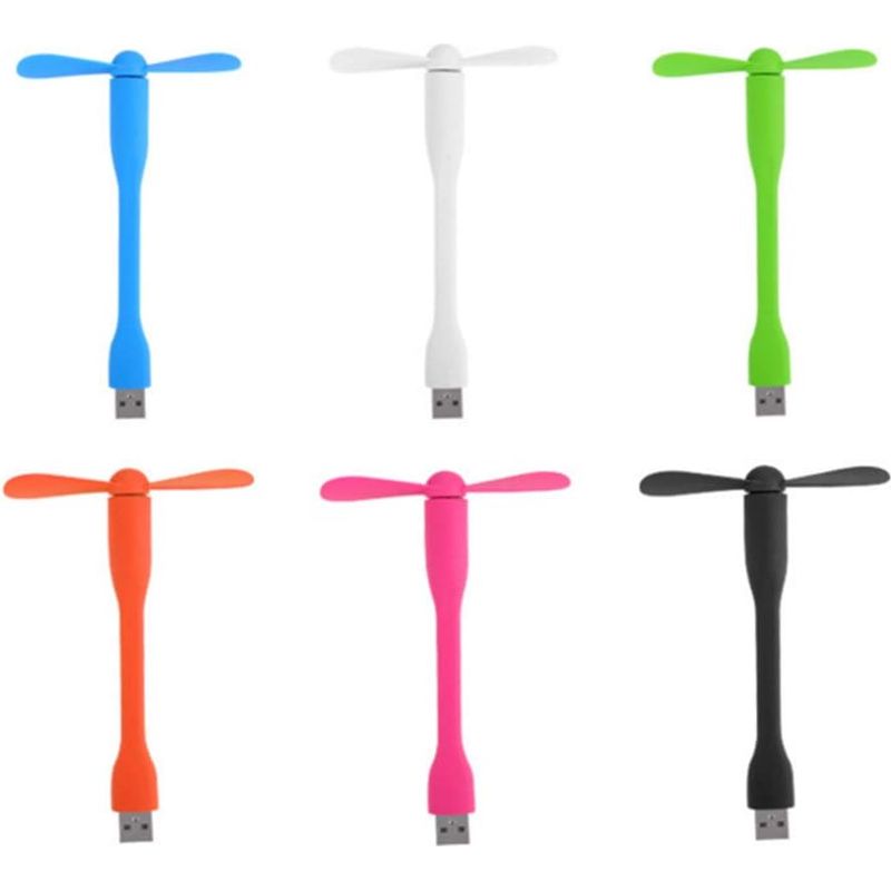 Usb-ventilator – Mini-tragbarer Lüfter Mit Flexiblem Arm – Usb-betrieben – Für Laptop, Ladegerät, Powerbank – 6 Stück