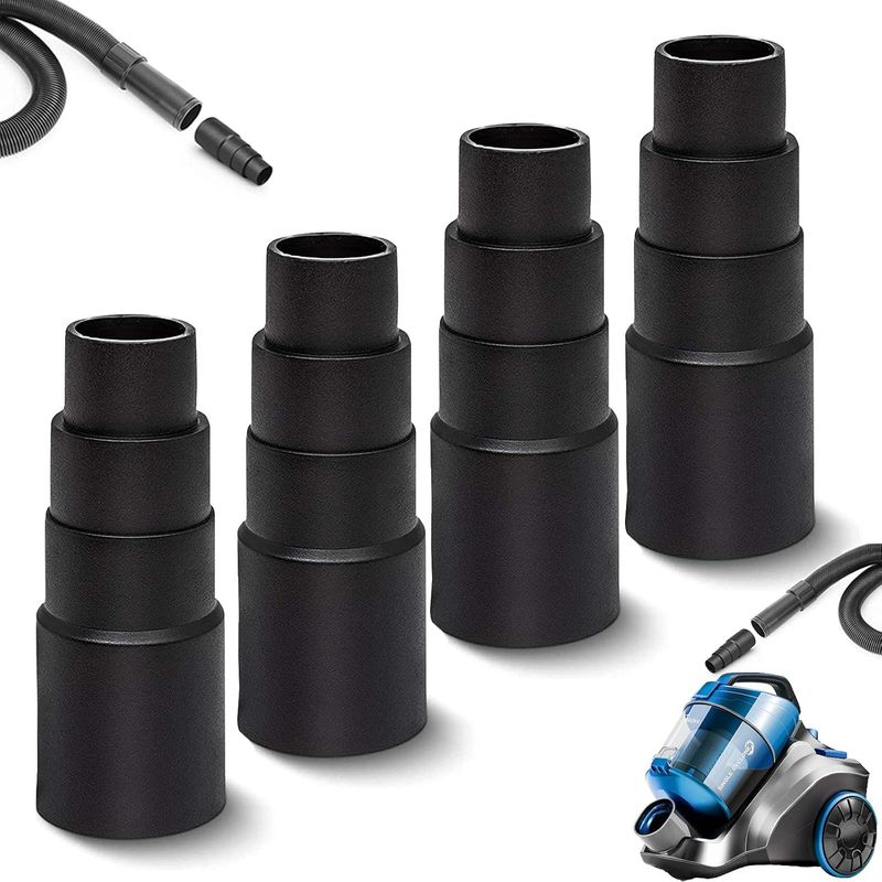 Schlauchadapter Für Staubsauger – 4-teilig – Universeller Reduzieradapter Für Staubsauger, Schleifmaschinen, Stichsägen, Bohrmaschinen – Kompatibel Mit Allen Standardmodellen
