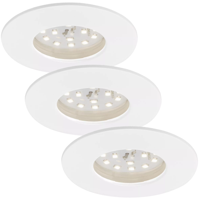 Briloner LED-Einbaustrahler Attach Dim 3er Weiß Ø 7,5 cm