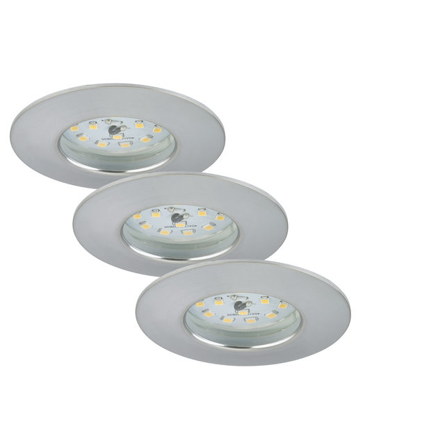 Briloner LED-Einbaustrahler Attach Dim 3er Alumium Ø 7,5 cm