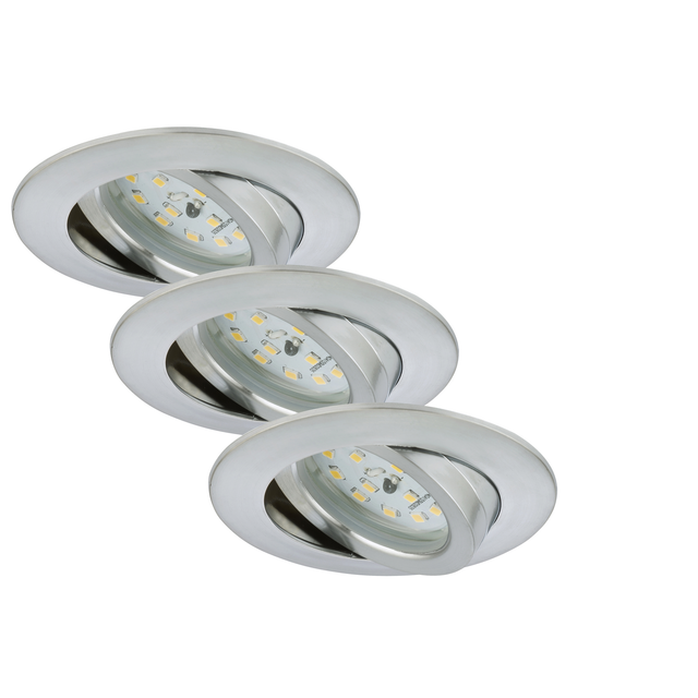 Briloner LED-Einbaustrahler Attach Dim 3er Alumium Ø 8,2 cm