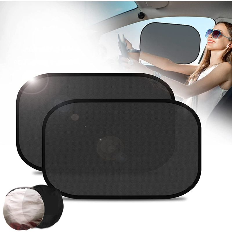 Sonnenschutz Fürs Auto – Ausziehbarer Sonnenschutz Für Seitenfenster – Uv- Und Hitzeschutz – Universell Für Suvs Und Minivans – 50 X 30 Cm – 2 Stück