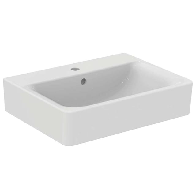 Ideal Standard Waschtisch Connect Cube 60x46 cm 1 Hahnloch mit Überlauf Weiß