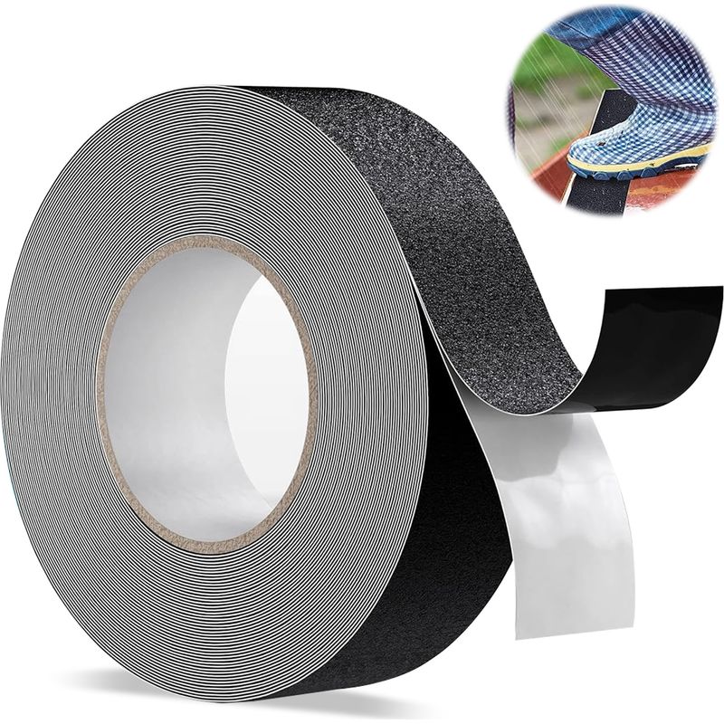 Selbstklebendes Antirutschband – Pvc – Sandkornmuster – 2,5 Cm X 10 M – Für Treppenstufen, Außen- Und Innenböden