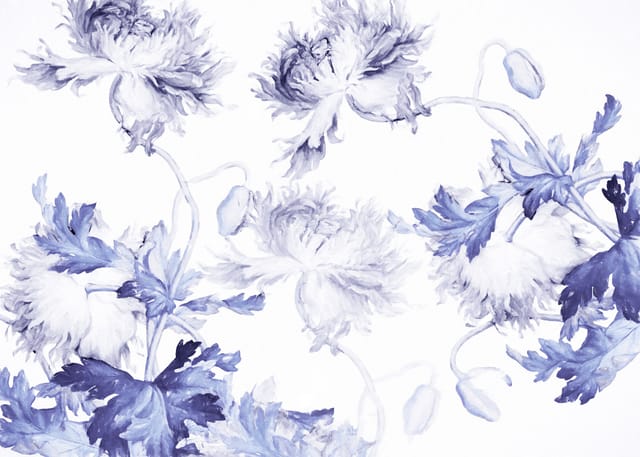 Komar Vliestapete Blue Silhouettes 350 x 250 cm