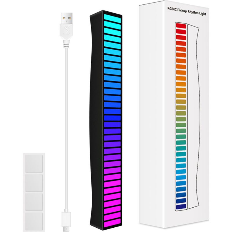 Soundreaktive Led-lichtleiste – Rgb-app-steuerung – Musikrhythmus-synchronisierung – Für Auto, Büro, Gaming, Pc, Tv
