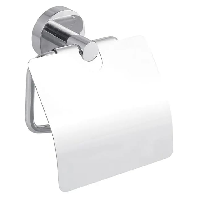Tesa Toilettenpapierhalter Smooz mit Deckel Hochglanzverchromt