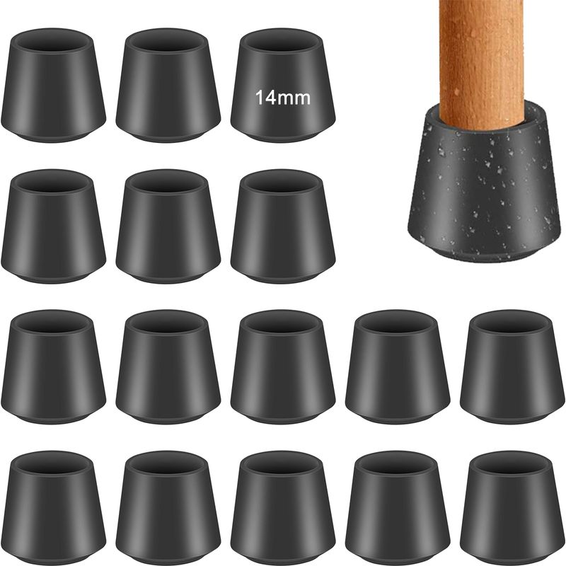 Schutzkappen Für Stuhlbeine – Aus Elastischem Silikon – Für Hartböden – Durchmesser 15 Bis 16 Mm – 16er-packung
