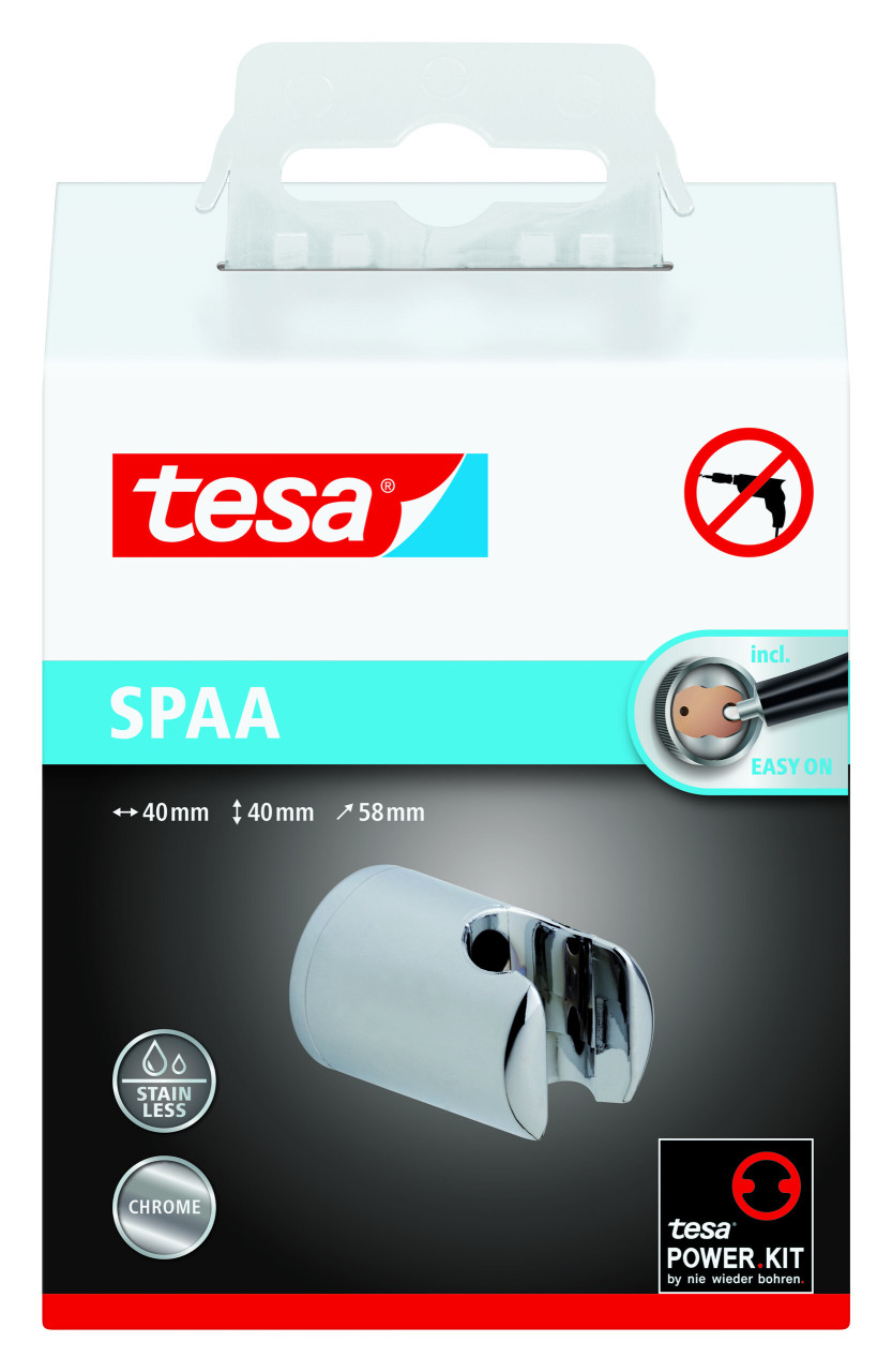 Tesa Duschkopfhalterung Spaa Verchromt