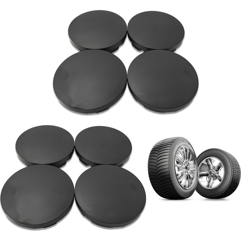 Radkappe – 56 Mm Außendurchmesser – 53 Mm Innendurchmesser – 14 Mm Höhe – Schwarz – 8er-pack