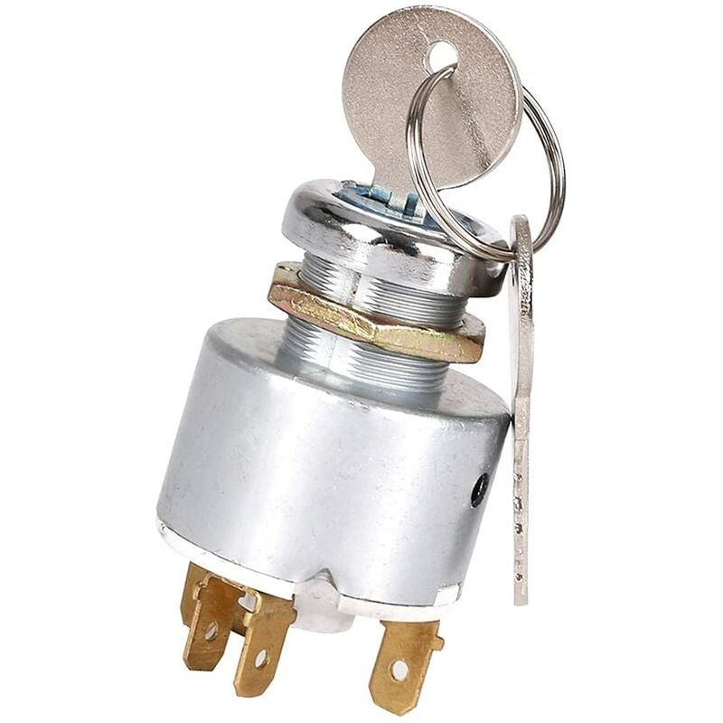 Zündschalter – 12 V – Universalschlüssel – Für Motorrad, Traktor, Boot, Auto – Durchmesser 19 Mm – Ein/aus/start-funktion – 1 Stück