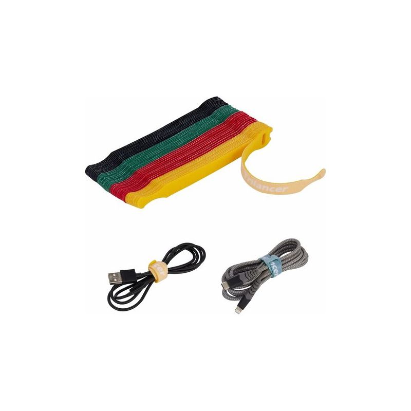 Wiederverwendbare Kabelbinder – 40 Stück – 15 Cm – Mikrofaser-nylon – Für Kabel- Und Leitungsmanagement – Schwarz, Grün, Rot