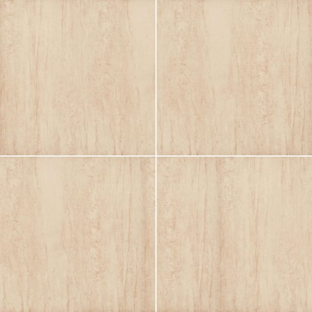 Bodenfliese Feinsteinzeug Beige Glasiert Poliert 60 cm x 60 cm