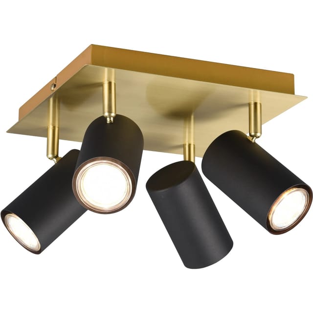 Trio Strahler Marley 4er Schwarz-Gold