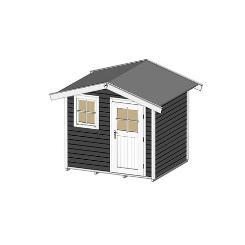 Gartenhaus 123 Gr.2 Satteldach Anthrazit 28 mm