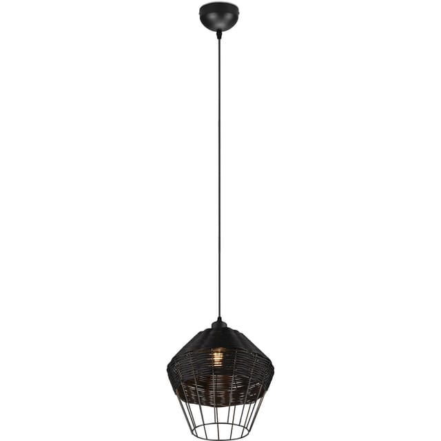Reality Pendelleuchte Borka 1-flammig Schwarz Ø 30 cm