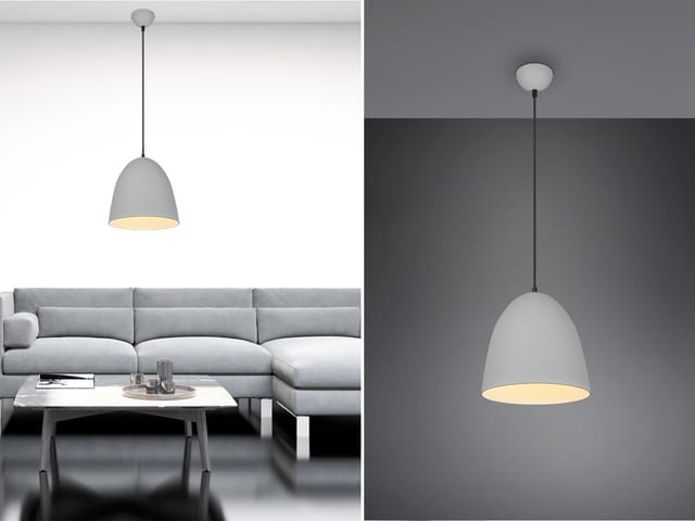 Reality Pendelleuchte Tilda 1-flammig Grau Ø 25 cm