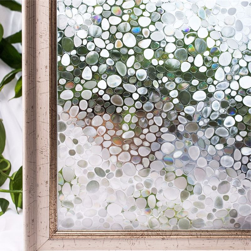 Lichtdurchlässige Fensterfolie – Steinoptik – Klebstofffrei – Antistatisch – 45 X 200 Cm