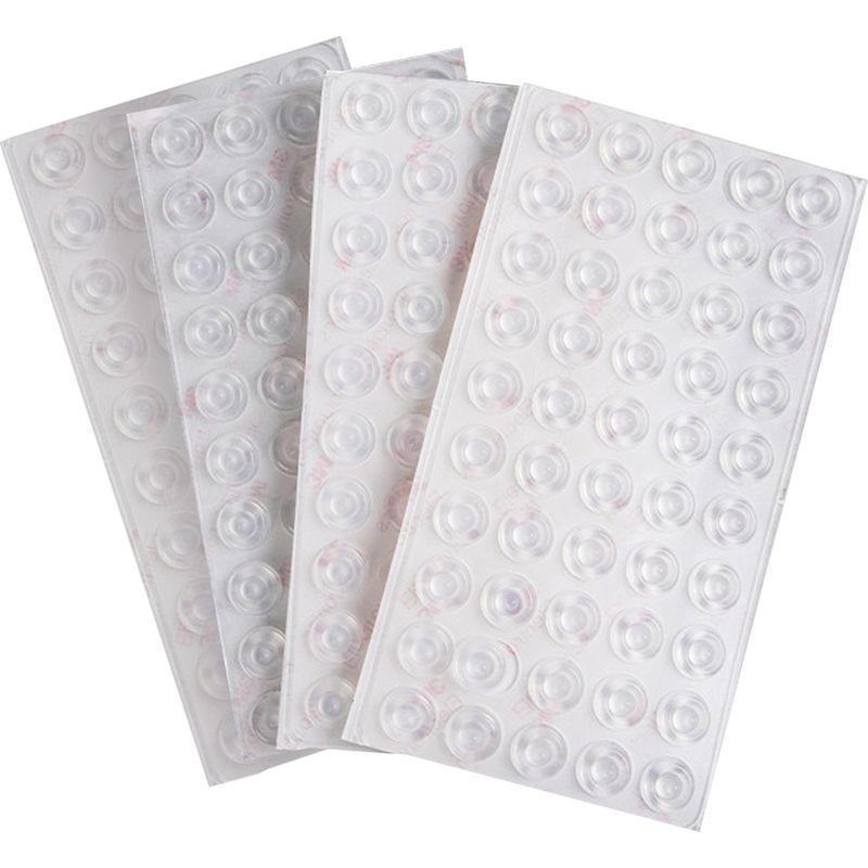 Schrankpuffer – Selbstklebendes, Transparentes Silikonkautschuk – Für Schränke, Schubladen, Türen, Bilder, Rahmen, Glas – 200 Stück