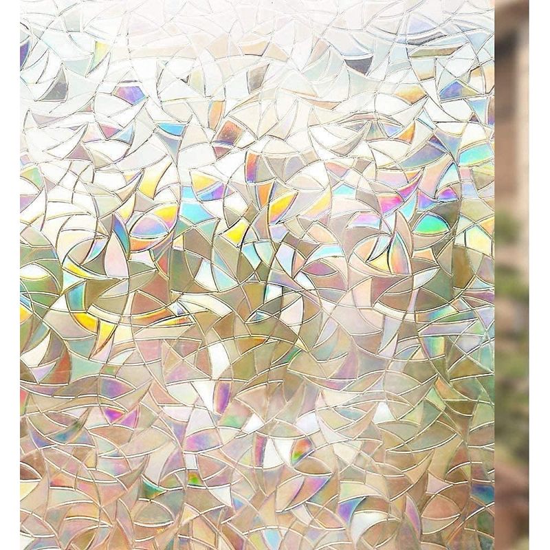 Fensterfolie – Regenbogeneffekt – 44,5 X 200 Cm – Elektrostatisch Haftend – Vollständig Blickdicht – Dekorative 3d-antireflexfolie – Für Schlafzimmer, Küche, Badezimmer