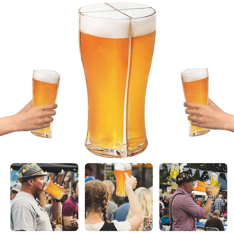 Acryl-bierglas – 4-teilig, Transparent, Stoßfest – Für Partys Und Bars – 1 Stück