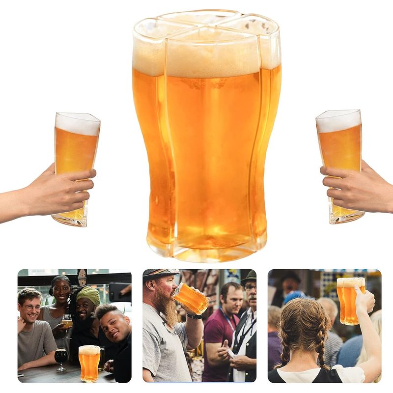 Acryl-bierglas – 4 Abnehmbare Teile – Für Oktoberfest, Bar, Restaurant, Party – 1 Stück