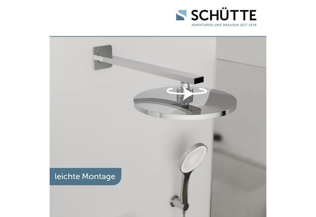 Schütte Kopfbrause Capri Ø 26 cm Chrom-Weiß