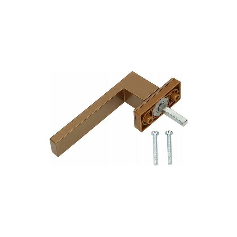 Aluminium-fenstergriff Für Balkontüren – Oberfläche Aus Gebürstetem Edelstahl In Goldoptik – Geeignet Für Holz- Und Pvc-fenster – 150 Mm