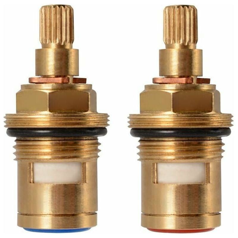 Keramikkartusche – 1/2 Umdrehung – 20 Zähne X 50 Mm – Für Küchen- Und Badezimmerarmaturen – 2er-pack